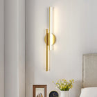 Kinkiet LED lampa ścienna złota nowoczesna do salonu korytarza 24W 4500K 60cm oprawa aluminiowa 2 punkty świetlne