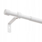 Karnisz teleskopowy regulowany adapte 120-210CM biały metalowy drążek pojedynczy 19/16 mm do zasłon i firan
