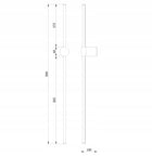 Nowoczesna lampa ścienna kinkiet LIZBONA LED wewnętrzny 90cm oprawa oświetleniowa czarna aluminiowa 12 W do wnętrz