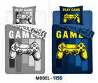 Pościel 160x200 gra gracz pad game piłka nożna bawełna świecąca w ciemności zestaw 2 części, zapięcie na suwak