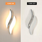 LAMPA ŚCIENNA CHROM KINKIET LED NOWOCZESNA DO SALONU KORYTARZA 3000K 12W oprawa metalowa srebrna 2 punkty świetlne do