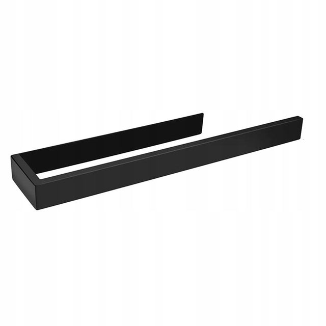 Wieszak łazienkowy ręczniki czarny samoprzylepny drążek 300 mm 30 mm