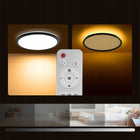 Lampa sufitowa LED plafon panel natynkowy okrągły mocny 24W pilot 29cm duży oprawa do salonu i sypialni, wielobarwne