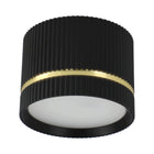 Oprawa Halogenowa Sufitowa LED Tuba GX53 Spot Natynkowa Ryflowana Czarna do kuchni salonu korytarza, maks. 30 W