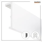 Maskownica listwa karniszowa przysufitowa LED biała 10 cm x 100 cm mardom osłona szyny sufitowej dwutorowej do firan i