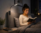 LAMPKA LED PRZEWODOWA DO CZYTANIA Z KLIPSEM I KABLEM USB-C 80 CM oświetlenie biurka, lampa robocza, czarna, zasilanie