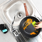 Wok GRANITOWY duża patelnia głęboka do smażenia duszenia 28 cm + pokrywka nieprzywierająca, indukcja, zmywarka
