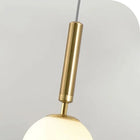 Lampa Wisząca Złota Biała Mleczna Szlkna Kula G108-1W 1 -punkty światła E27 oprawa sufitowa do salonu i jadalni