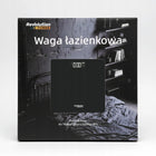 Waga łazienkowa elektroniczna dokładna 180 KG szklana czarna slim LCD czarny