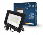 Halogen reflektor naświetlacz lampa LED 50W 4500lm 4500K czujnik ruchu oświetlenie zewnętrzne biały neutralny IP66 do