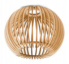 Lampa sufitowa wisząca zwis Loft klosz 3xE27 pająk oprawa do salonu i jadalni, czarna drewniana, 3 punkty światła