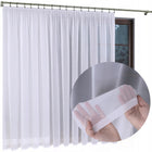 Firana gotowa woal biała zasłona na taśmie tunel żabki do salonu 200x230 cm firanka gładka klasyczna dekoracja okienna
