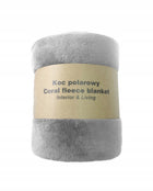 Miękki KOC polarowy 150x200 szary narzuta na łóżko na prezent kolory mikrofibrowy pled z certyfikatem oeko-tex Standard