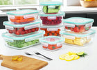 9X szklane pojemniki na żywność 9szt Pojemnik Lunchbox do lodówki mikrofali do mrożenia, mycia w zmywarce, na ciasto