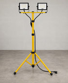 Halogen LED Statyw Budowlany Naświetlacz 2x 50W 9000lm zestaw podłączony lampa robocza, reflektor, 4000 K, IP65