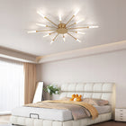 LAMPA SUFITOWA LED ZYRANDOL ZŁOTA NOWOCZESNA KREATYWNA FAJERWERKI 4500K 12W oprawa wisząca do salonu i jadalni, 12