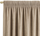 Gotowe zasłony welurowe velvet 140x270 na taśmie żabki różne kolory kotara do salonu i sypialni, zaciemniająca, beżowa