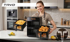 Frytkownica Beztłuszczowa Air Fryer 12l 3300W Frytownica Dwukomorowa Tacka czarny