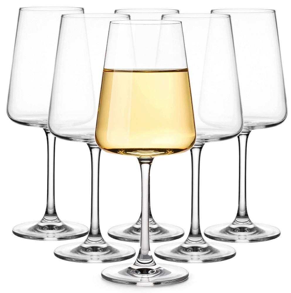Kieliszki do wina białego 390ml kpl 6szt aurea eleganckie premium lampki degustacyjne, szkło bezbarwne, można myć w