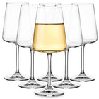 Kieliszki do wina białego 390ml kpl 6szt aurea eleganckie premium lampki degustacyjne, szkło bezbarwne, można myć w