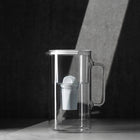Szklany dzbanek wessper D2 borosilicate aquaclassic 3l + 6x Filtr Wkład dzbanek filtrujący biały