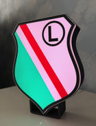 Podświetlany Herb Legii Warszawa 21 cm 3D LED rgbw USB Pilot Legia Kibica ozdoba do pokoju, lampka dekoracyjna, prezent