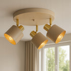 Lampa sufitowa Plafon Żyrandol Kaszmir Ecru Beżowa 485-EG3 Pokoju Sypialni 3-punktowa, metalowa, na 3 żarówki E27, do