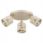 Lampa sufitowa wisząca Żyrandol plafon LED E27 beżowo złota nowoczesny styl do salonu i sypialni, metalowa, 3 punkty