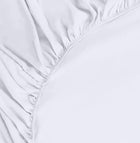Prześcieradło z gumką 160x200 25 hotelowe bawełna tkanina premium polskie na materac do 30 cm, białe, certyfikat