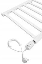 Grzejnik łazienkowy elektryczny lugo 600 w biały kaloryfer, przyłącze dolne, rozstaw 50 cm, 550x900 mm