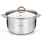 Garnek Indukcja GAZ Pokrywka duży stalowy Konighoffer Faro Copper 9,2l 28cm kocioł do zup, bigosu i gotowania dla dużej