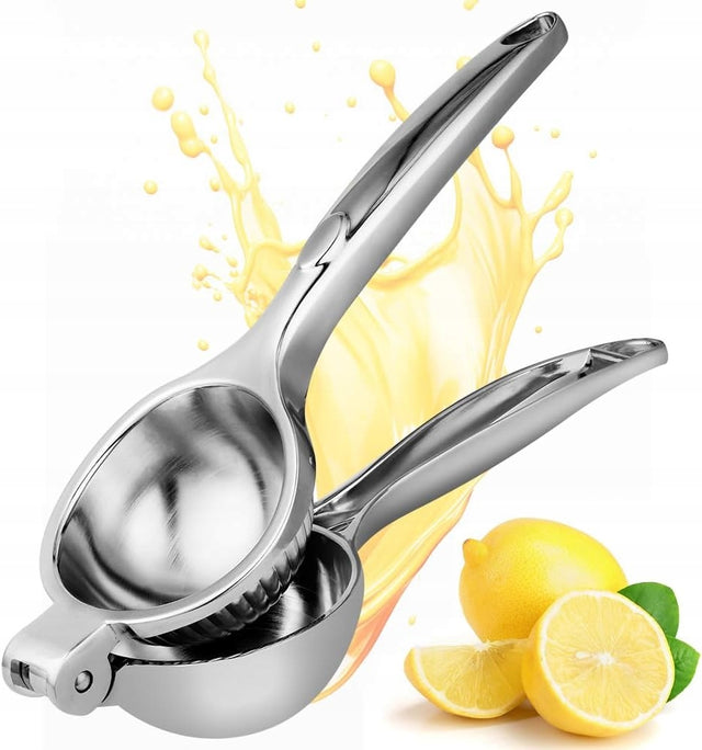 Wyciskacz do cytrusów cytryny limonki ręczny metalowy praska wyciskarka srebrny do owoców