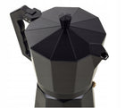 Kawiarka do kawy espresso 300 ML 6 filiżanek aluminiowa czarna zaparzacz moka, kafetierka, dzbanek ciśnieniowy