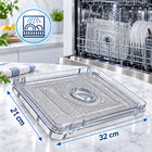 Suszarka do grzybów owoców duża + stalowe sita + termoobieg regulacja 10W1 do ziół i warzyw, 5 poziomów, 600 w, BPA free