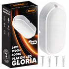 Lampa Sufitowa Plafon LED 24W 1920lm Neutralny 4000K IP54 Oprawa Natynkowa okrągła biała, zintegrowane źródło światła