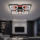 Lampa Sufitowa Nowoczesna Czarna Żyrandol Plafon RGB CCT 72W LED 7920lm oświetlenie do pokoju, aluminiowa, 5 punktów