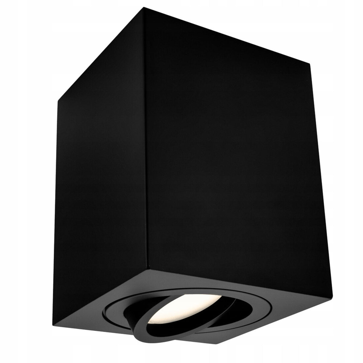 OPRAWA SUFITOWA NATYNKOWA GU10 LED Ruchoma 90x115 Czarna spot DUŻA kinkiet kwadratowa lampa punktowa, regulowany