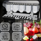 Kostkarka do lodu eberg domowa inox 12kg 160W ekspresowy lód kostki w 6min 160 w srebrny/szary