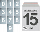 Szablony malarskie wielorazowe Cyfry 15cm zestaw Do Malowania Cyfr 10szt. do oznaczania numerów na ścianach i innych