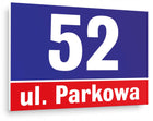 Tabliczka adresowa Numer domu 40x30 cm PCV 6 mm oznaczenie posesji, szyld na elewację, oznakowanie budynku