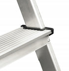 Drabina aluminiowa dwustronna 2x4 stopniowa 125 kg drabest podest podnóżek schodki do prac domowych, wysokość robocza