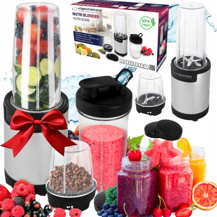 Esperanza nutri blender kielichowy 900W, 9 w 1 nutri bomb