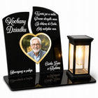 Znicz solarny ze Zdjęciem LED personalizowany dla Mamy Taty Babci dziadka lampion nagrobny na cmentarz, pamiątka