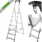Drabina aluminiowa 7 stopniowa składana domowa półka 125kg produkt polski dwustronna do prac na wysokości, wysokość