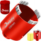 OTWORNICA SEGMENTOWA DIAMENTOWA 68mm KORONKA WIERTŁO DO BETONU ADAPTER SDS+ pod puszki elektryczne, cegły, ceramiki