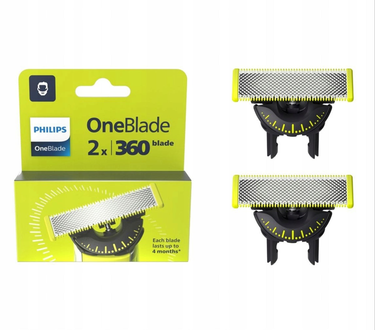 2X ostrza philips oneblade 360 oryginalne QP420 ostrze golarka NÓŻ QP420/50 wymienne wkłady tnące do maszynki, do