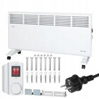 Grzejnik elektryczny konwektorowy termostat energooszczędny EWN-2500W 890 mm 400 mm grzewcza biały
