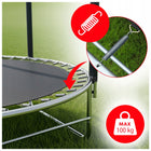 Trampolina ogrodowa dla dzieci osłona sprężyn siatka drabinka 244 CM 8 FT do skakania, okrągła, obciążenie do 100 kg