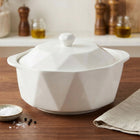WAZA PORCELANOWA 2,4L ELEGANCKA MISA DO ZUPY ROSOŁU BIAŁA Z POKRYWKĄ ŚWIĘTA terina na barszcz i krem, 27 cm