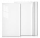 Panel Panele Ścienne ścienny PCV samoprzylepny Dekoracyjny biały 8 szt okładzina gładka, połysk, 30x60 cm, grubość 3 mm